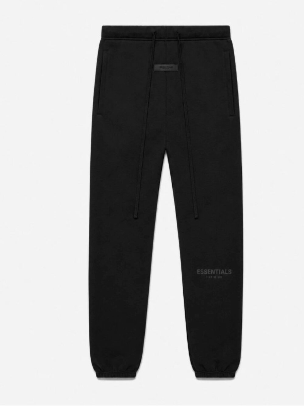 FEAR OF‎ GOD ESSENTIALS BLACK LOGO CUFF SWEATPANTS | Black Pants | NEW/NWT🔥